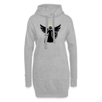 krieger engel piktogramm schild - Hoodie-Kleid - Grau meliert - Vorne