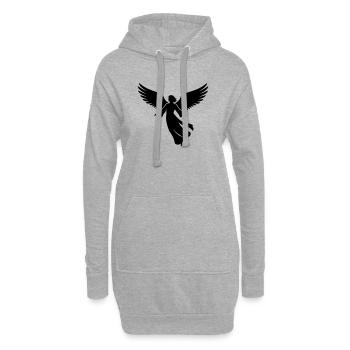 Engel-engelsfluegel-silhouette-einfach-2 - Hoodie-Kleid - Grau meliert - Vorne