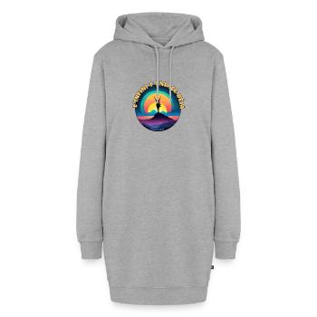 Unendlichkeit umarmt dich bereits - Hoodie-Kleid - Grau meliert - Vorne