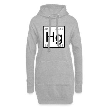 Hg Periodensystem Minimaldesign - Hoodie-Kleid - Grau meliert - Vorne