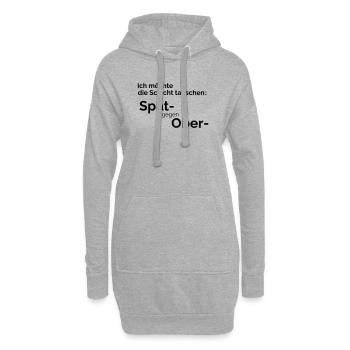 Schicht tauschen - Hoodie-Kleid - Grau meliert - Vorne