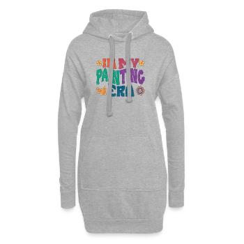 in_my_painting_era_dark_Kopie - Hoodie-Kleid - Grau meliert - Vorne