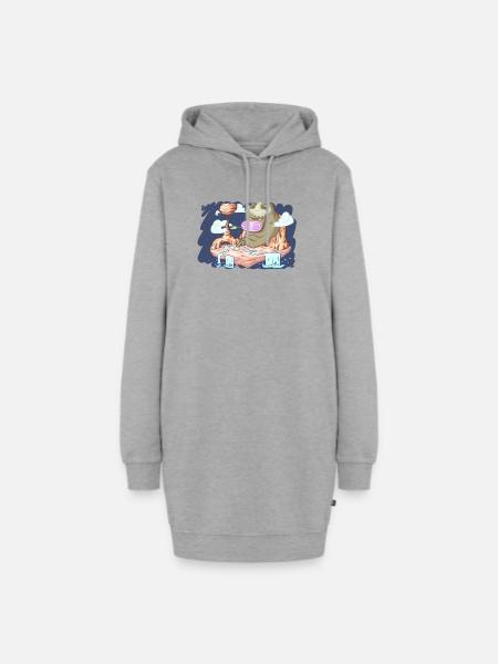 Mexiko - Hoodie-Kleid - Grau meliert