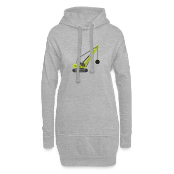 Grue à billes de démolition - Sweat-shirt à capuche long Femme - gris chiné - Devant