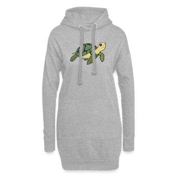 Schildkröten Schildkröten - Hoodie-Kleid - Grau meliert - Vorne