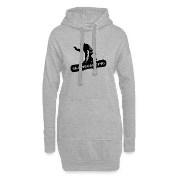 Planche à neige - Sweat-shirt à capuche long Femme - gris chiné - Devant