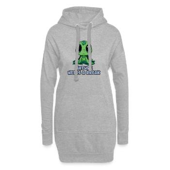 La nature a besoin d’une pause - Tortue - Sweat-shirt à capuche long Femme - gris chiné - Devant