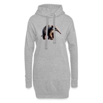 Ameisenbär Tamandua Anteater Große Ameisenbären - Hoodie-Kleid - Grau meliert - Vorne
