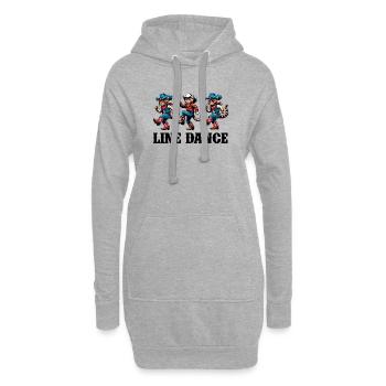 Drôles de chats dansant la danse en ligne - Sweat-shirt à capuche long Femme - gris chiné - Devant
