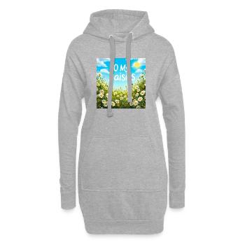 O Meine Gänseblümchen Field Print - Hoodie-Kleid - Grau meliert - Vorne
