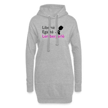 Liberté Egalité Lembergerlé - Hoodie-Kleid - Grau meliert - Vorne
