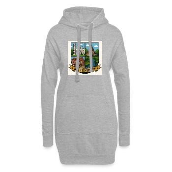 Collage des armoiries de Kittendorf - Sweat-shirt à capuche long Femme - gris chiné - Devant