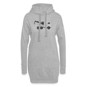 Dépanneuse - Sweat-shirt à capuche long Femme - gris chiné - Devant