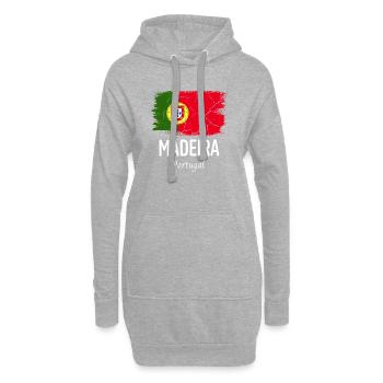 Madère - Sweat-shirt à capuche long Femme - gris chiné - Devant