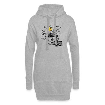 Grind or Die: coffee king krone graffiti kaffee - Hoodie-Kleid - Grau meliert - Vorne