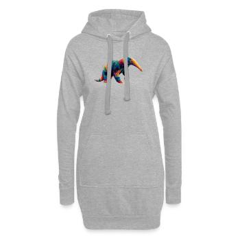Ameisenbär Tamandua Anteater Große Ameisenbären - Hoodie-Kleid - Grau meliert - Vorne