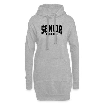 Promotion 2026 - Sweat-shirt à capuche long Femme - gris chiné - Devant