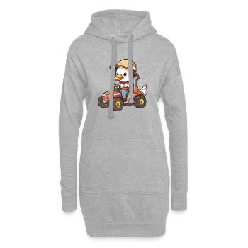 Gans Traktor Farmer - Hoodie-Kleid - Grau meliert - Vorne