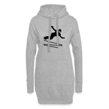 Planche à neige - Sweat-shirt à capuche long Femme - gris chiné - Devant