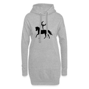 Voltigieren Akrobatik Reitsport Reiten Pferd bunt - Hoodie-Kleid - Grau meliert - Vorne