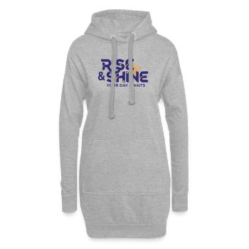 Aufwärts und leuchten – Ziele der Morgenroutine - Hoodie-Kleid - Grau meliert - Vorne