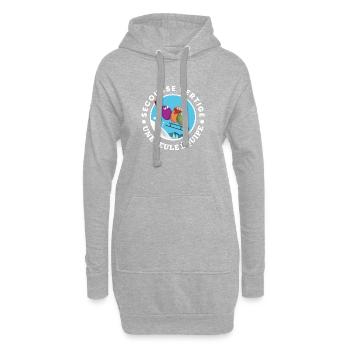 Winter-Schlittenteam United Humor, Nervenkitzel, Magie - Hoodie-Kleid - Grau meliert - Vorne