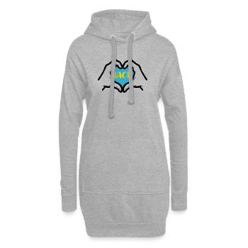 Danke - Hoodie-Kleid - Grau meliert - Vorne