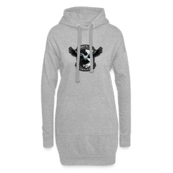 Magpies Crest - Hoodie-Kleid - Grau meliert - Vorne
