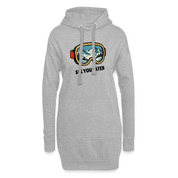 Ski You Later – Skibrillen Design für Skifahrer - Hoodie-Kleid - Grau meliert - Vorne