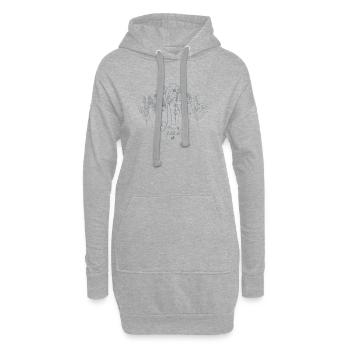 Stolze Oma 2026 Geschenkidee - Hoodie-Kleid - Grau meliert - Vorne