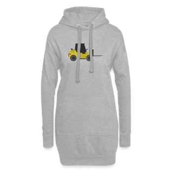 Gabelstapler - Hoodie-Kleid - Grau meliert - Vorne