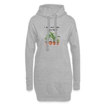 Plant Plans - Hoodie-Kleid - Grau meliert - Vorne