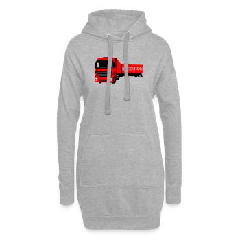 LKW - Hoodie-Kleid - Grau meliert - Vorne