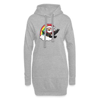 Noël du Corbeau Corbeau - Sweat-shirt à capuche long Femme - gris chiné - Devant