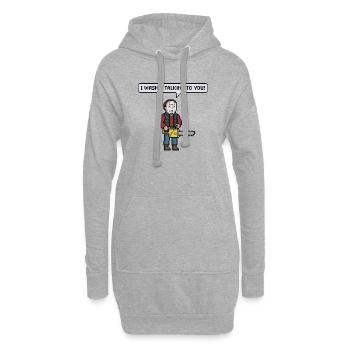 Lustiges Weihnachtmotiv für eine schöne Bescherung - Hoodie-Kleid - Grau meliert - Vorne