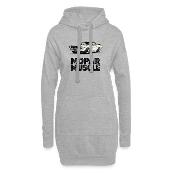 Mopar Muscle – Attraction rétro Line Art - Sweat-shirt à capuche long Femme - gris chiné - Devant