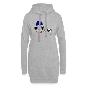 Koppie Moin avec Beanie - Sweat-shirt à capuche long Femme - gris chiné - Devant