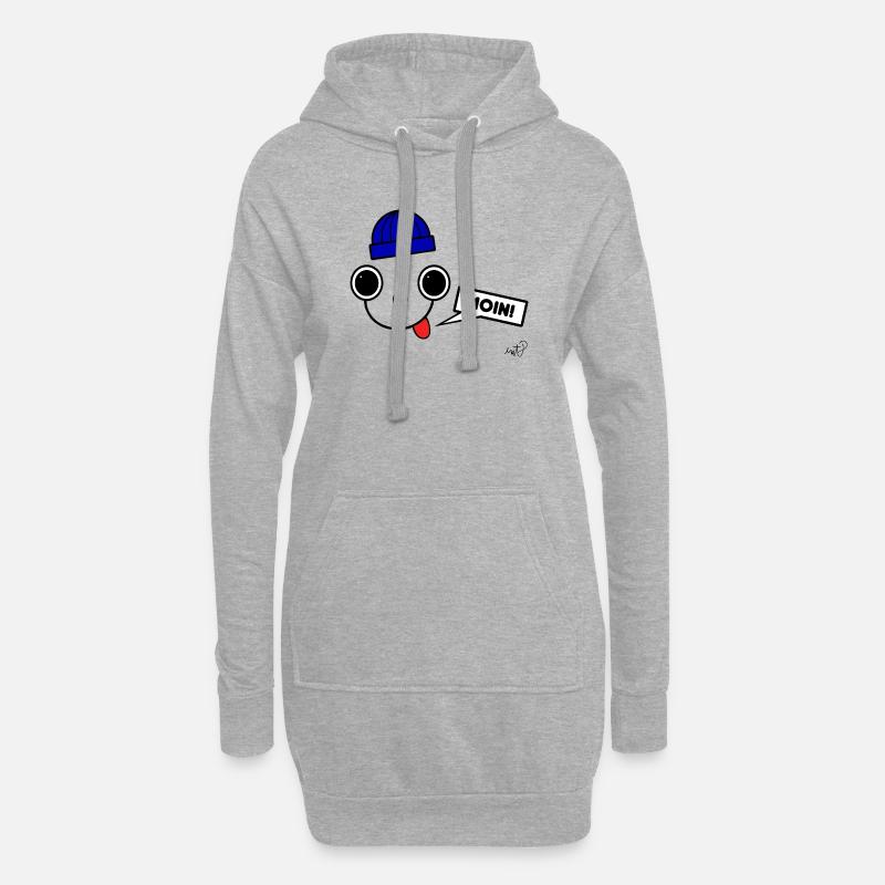 Koppie Moin mit Beanie - Hoodie-Kleid - Grau meliert