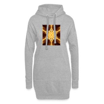 Mandala de l’Étoile d’Or - Sweat-shirt à capuche long Femme - gris chiné - Devant
