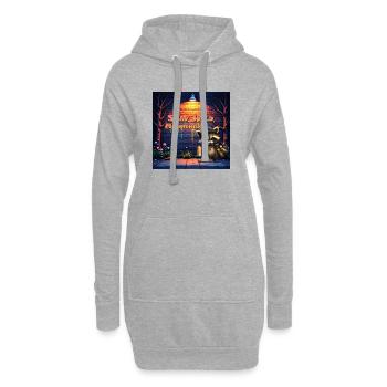 Graffiti Enfant de la Lune des ratons laveurs urbains - Sweat-shirt à capuche long Femme - gris chiné - Devant