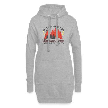 iwishabish woods vintage look - Hoodie-Kleid - Grau meliert - Vorne