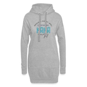 Légendaire Mot Néon Mama - Sweat-shirt à capuche long Femme - gris chiné - Devant
