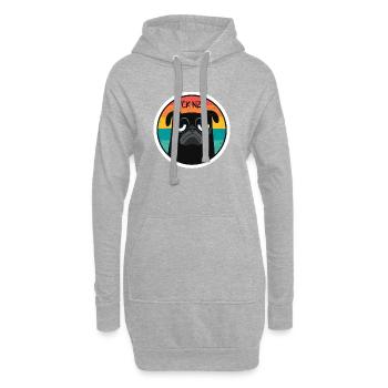 Art FCKNZS Hund Flagge Politik Geschenk  - Hoodie-Kleid - Grau meliert - Vorne