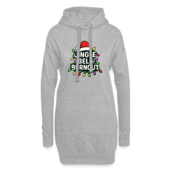 Clochettes, Burnout, Noël, Humbu subtil - Sweat-shirt à capuche long Femme - gris chiné - Devant