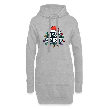 1 % de fantômes drôle de Noël subtil Bah Hu - Sweat-shirt à capuche long Femme - gris chiné - Devant