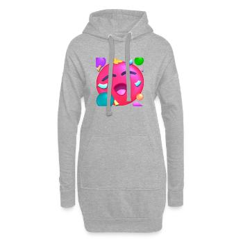 Boule de Noel Rose de Joie avec Confettis - Sweat-shirt à capuche long Femme - gris chiné - Devant