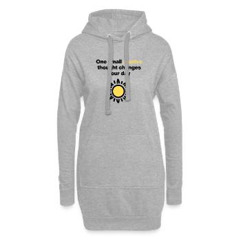 Une petite pensée positive. Santé mentale positive - Sweat-shirt à capuche long Femme - gris chiné - Devant