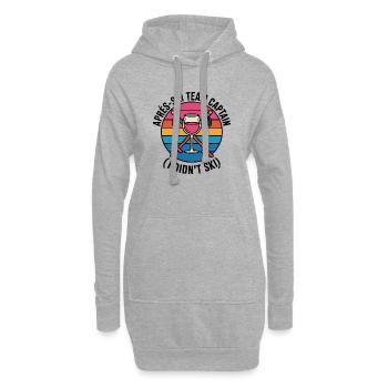 Capitaine d’équipe après ski : drôle Je n’ai pas skié - Sweat-shirt à capuche long Femme - gris chiné - Devant