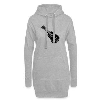 Ukulele - Hoodie-Kleid - Grau meliert - Vorne