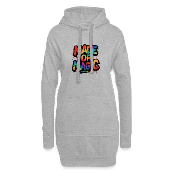 Fait de magie - Sweat-shirt à capuche long Femme - gris chiné - Devant